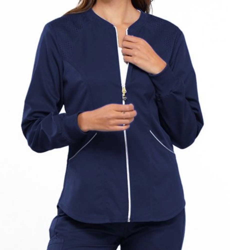 NWT Navy Cherokee Luxe Sport scrub jacket Medium